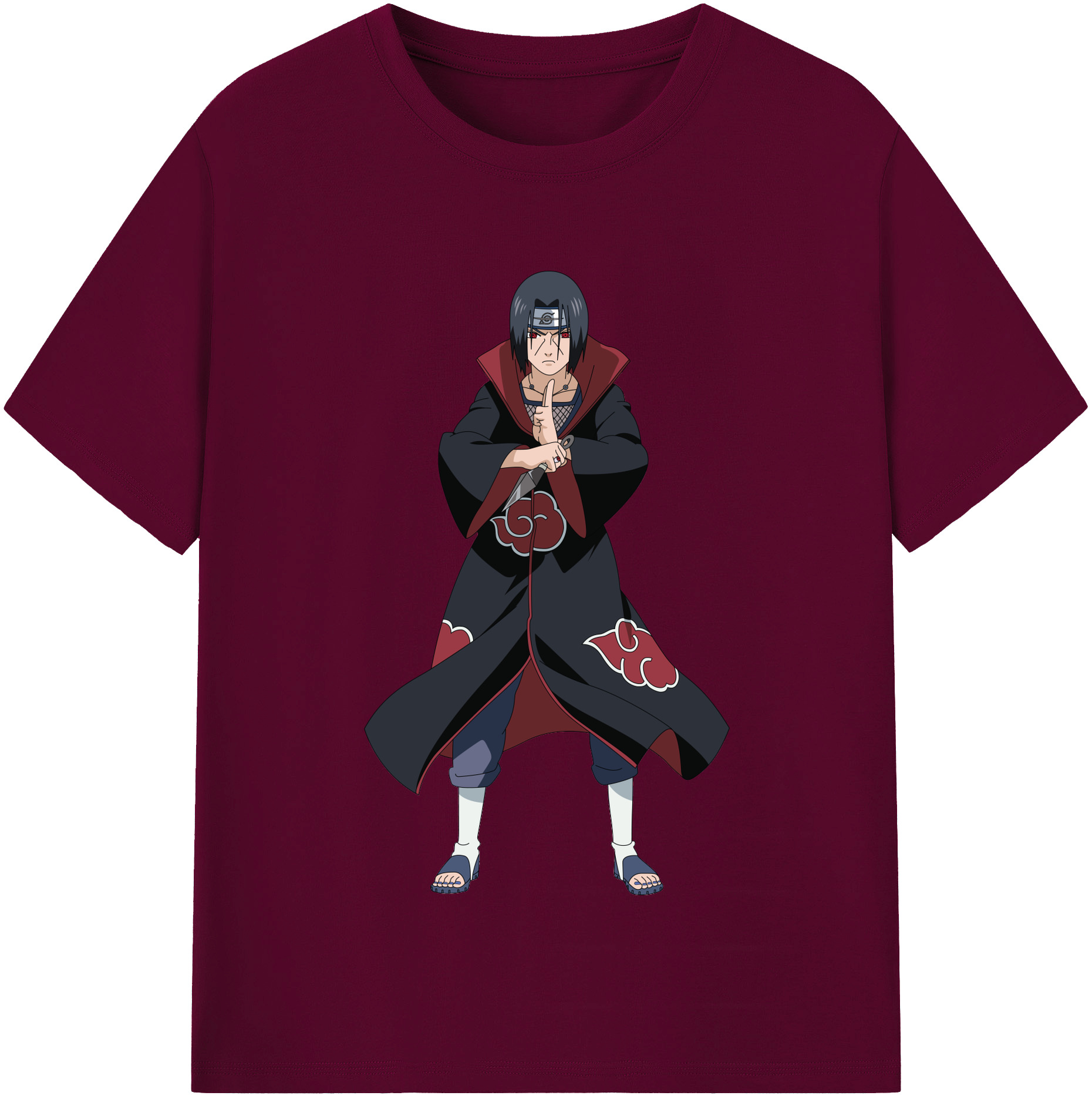 （画像用） NARUTO -ナルト- うちは イタチ Uchiha Itachi レディースカジュアルプリントTシャツ（綿100％）